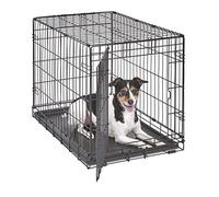 New World B30 Cage pour chiens de petite taille, nouvellement améliorée, 76,2 cm, à une porte, comprenant un plateau étanche, des pieds protégeant le sol et de nouvelles caractéristiques brevetées