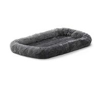 New World B40222-GY Lit à traversin pour chien 55,88 cm de long - Lit pour chien ou chat avec traversin confortable ; idéal pour les "petites" races de chiens