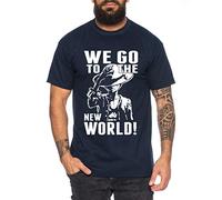New World Zoro One Manga T-Shirt Luffy pour Homme Anime Piece, Farbe2:Bleu foncé, Größe2:Medium
