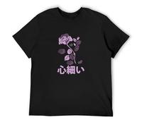 New Yami Kawaii Pastel Goth Rose Hopeless Cotton Top Mens Custom Made Short-Sleeved Men Tee T Shirt Black L