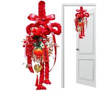 New Year, Chinese Knot Decor, Large Hanging Tassel, Handmade Festive Craft, Auspicious Home Blessing Supply, Cultural Decorations, Medium Red Silk Cord for Window Wall Door Frame