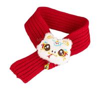New Year Dog Scarves, Red Warm Scarf, Scarf with Snakehead Design, Holiday Decoration, Knitted Scarves, Pet Accessories for Christmas Chinese New Year Cats Dogs, 17.72x1.97 inches