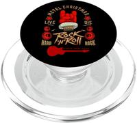 New Year Metal Christmas 2024 Rock & Roll Music Hand Sign PopSockets PopGrip pour MagSafe