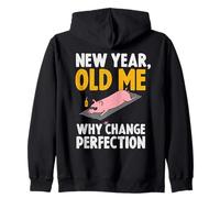 New Year Old Me 2026 Sarcastique Joke Funny Pig Sun Bathing Sweat à Capuche