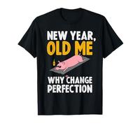 New Year Old Me 2026 Sarcastique Joke Funny Pig Sun Bathing T-Shirt