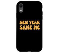 New Year Same Me Retro Funny Citation Coque pour iPhone XR