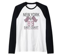 New York 89 East Coast Race Weekend Checkered Flag Manche Raglan