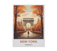 New York Amérique,Puzzles Personnalisés, 1000 Pièces Puzzle en Papier, pour Enfants Adultes Famille Jeu Difficulté Défi Puzzles(50x70cm)-A21