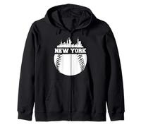 New York Baseball NYC Cityscape Sky-Line Sports Lovers Cadeaux Sweat à Capuche