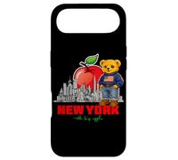 New York Big Apple Teddy Bear, Cute NYC City Illustraton Art Coque pour iPhone Air
