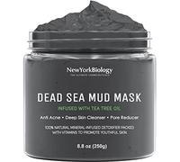 New York Biology Dead Sea Mud Mask for Face and Body Infused with Tea Tree - Spa Quality Pore Reducer for Acne, Blackheads...