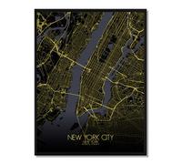 New york carte ville city map nuit
