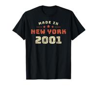 New York City 2001 Année de Naissance Style Rétro T-Shirt