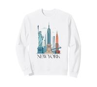 New York City 2025 Skyline Art Statut of Liberty Souvenir Sweatshirt