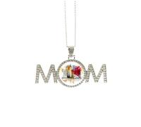 New York City Amethe United States Cadeau de fête des Mères pour Maman Nana Grandma Collier Anniversaire Bijoux, M