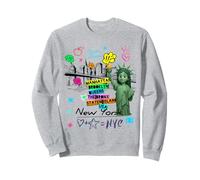 New York City Baby Statue of Liberty Skyline Sketch Cartoon Sweatshirt
