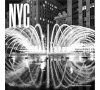 New York City Black & White 2026, 30 x 61 cm (Hanging) Monthly Square Wall Calendar Plastic-Free
