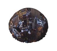 New York City Bonnet de douche imperméable double couche pour femme, chapeau de bain réutilisable avec bande élastique, garde les cheveux au sec pour la douche et les soins de la peau