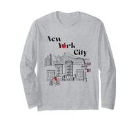 New York City Bridge Vintage Manche Longue