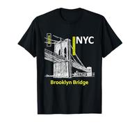 New York City Brooklyn Bridge Fashion Illustration Graphique T-Shirt
