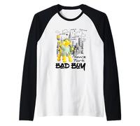 New York City Dog Poodle Statie of Liberty Graphic Designs Manche Raglan