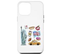 New York City Doodles - Dessin Graphique de Croquis de la Ville de New York Coque pour iPhone 12 Pro Max