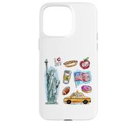 New York City Doodles - Dessin Graphique de Croquis de la Ville de New York Coque pour iPhone 15 Pro Max