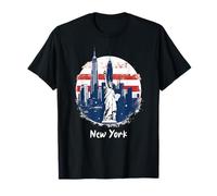 New York City Downtown Skyline Statue de la Liberté NYC T-Shirt