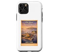 New York City Ellis Island Statue de Voyage aérienne Liberty Coque pour iPhone 11 Pro