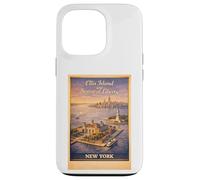 New York City Ellis Island Statue de Voyage aérienne Liberty Coque pour iPhone 13 Pro