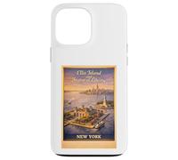New York City Ellis Island Statue de Voyage aérienne Liberty Coque pour iPhone 13 Pro Max