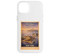 New York City Ellis Island Statue de Voyage aérienne Liberty Coque pour iPhone 14 Plus
