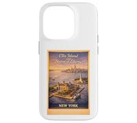 New York City Ellis Island Statue de Voyage aérienne Liberty Coque pour iPhone 14 Pro