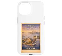 New York City Ellis Island Statue de Voyage aérienne Liberty Coque pour iPhone 15