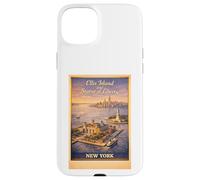 New York City Ellis Island Statue de Voyage aérienne Liberty Coque pour iPhone 15 Plus