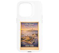 New York City Ellis Island Statue de Voyage aérienne Liberty Coque pour iPhone 15 Pro