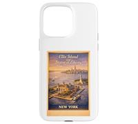 New York City Ellis Island Statue de Voyage aérienne Liberty Coque pour iPhone 15 Pro Max