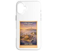 New York City Ellis Island Statue de Voyage aérienne Liberty Coque pour iPhone 16 Plus