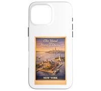 New York City Ellis Island Statue de Voyage aérienne Liberty Coque pour iPhone 16 Pro Max