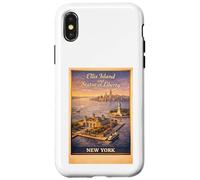New York City Ellis Island Statue de Voyage aérienne Liberty Coque pour iPhone X/XS