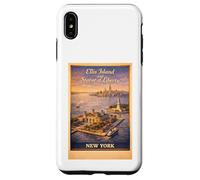 New York City Ellis Island Statue de Voyage aérienne Liberty Coque pour iPhone XS Max
