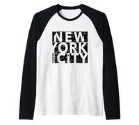 New York City Fashion Graphic Design Shirts, New York City Manche Raglan