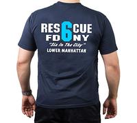 New York City Fire Dept, Rescue 6 (Blue) Six in The City - Lower Manhattan T-shirt Bleu marine - Bleu - Medium