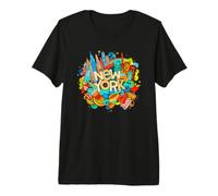 New York City Graffiti Novelty Graphic Tees & Cool Designs T-Shirt Haut de Gamme