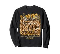 New York City Luxury Rich Leopard Skyline Urban Art Sweatshirt