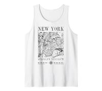 New York City Map NYC NY Cartographie Vintage drôle Débardeur