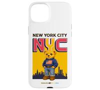 New York City NY Teddy Bear - Urban Bear with American Style Coque pour iPhone 15 Plus