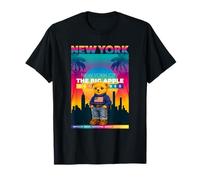 New York City NY Teddy Bear - Urban Bear with American Style T-Shirt