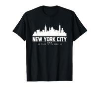New York City NYC Coordonnées Skyline Silhouette Urban T-Shirt Graphique avec Valeur