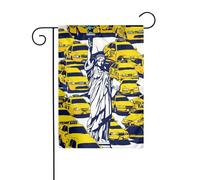 New York City Print Petits drapeaux de jardin de Noël double face Décoration de pelouse pour l'extérieur